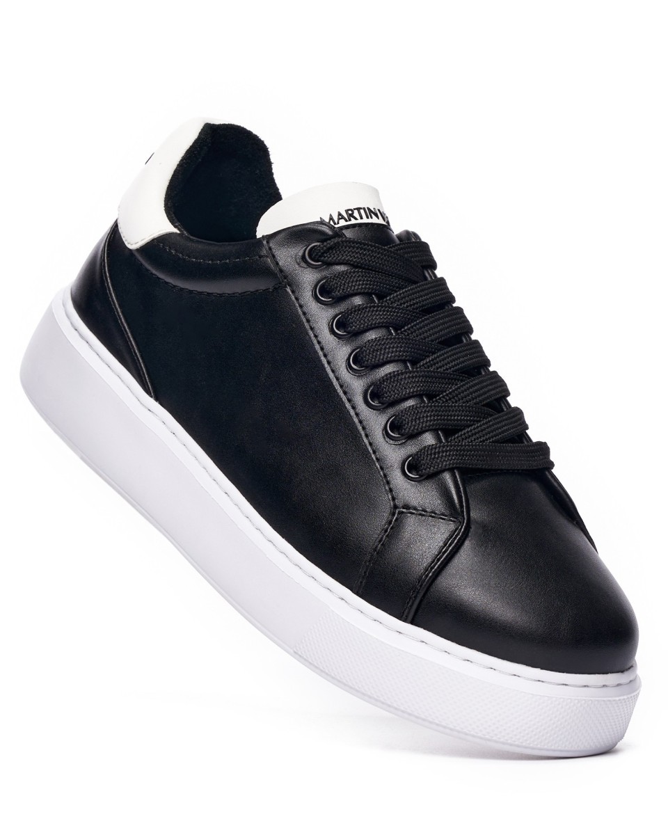 Baskets Casual pour Hommes Iconic Noir-Blanc | Martin Valen