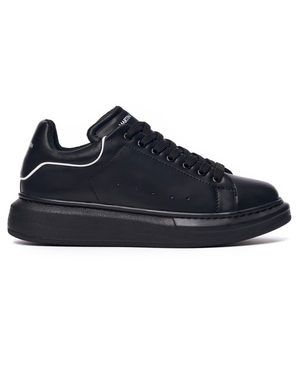 Chunky Sneakers Negras Con Linea Blanca | Martin Valen