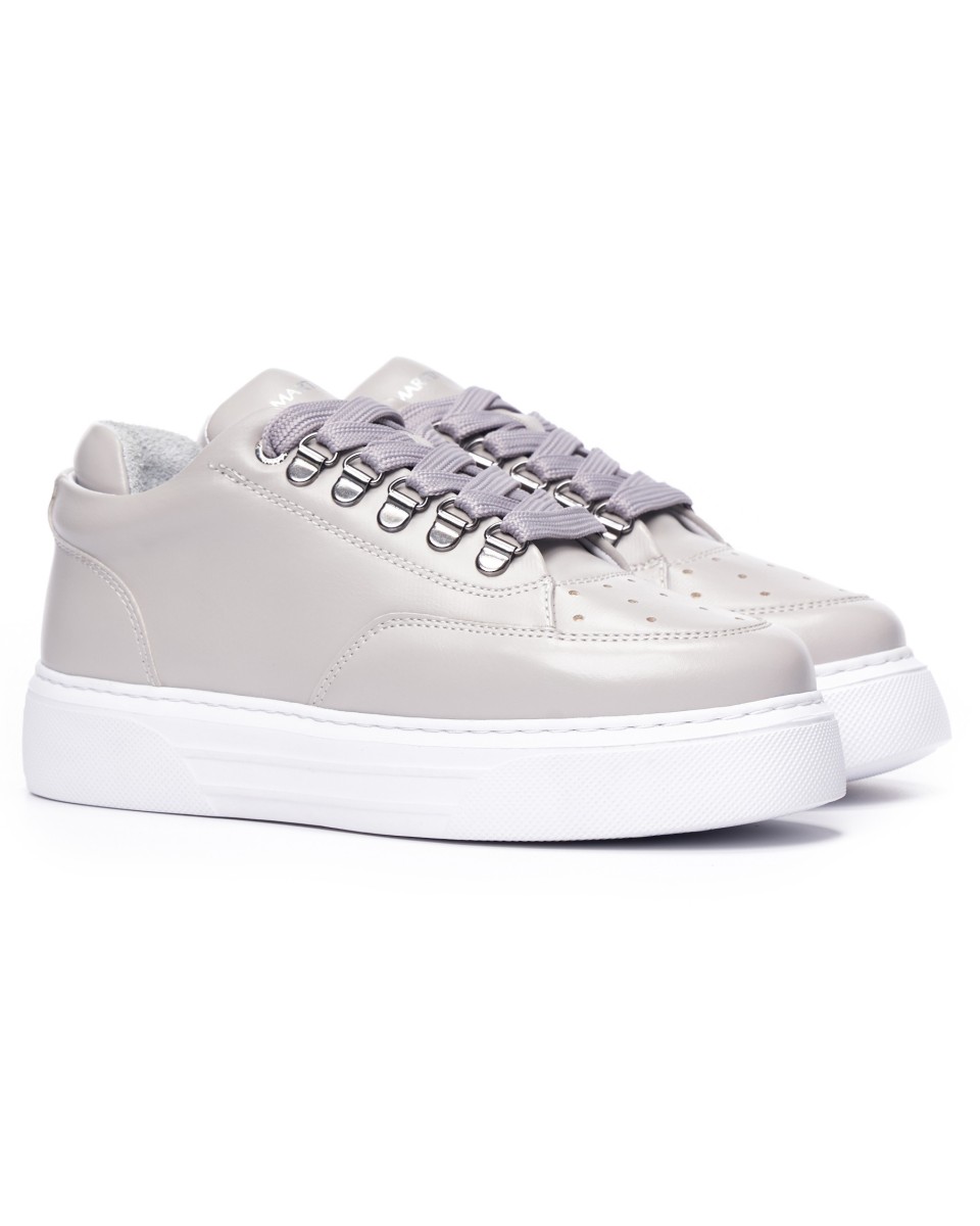 Baskets basses pour hommes Chaussures grises 2
