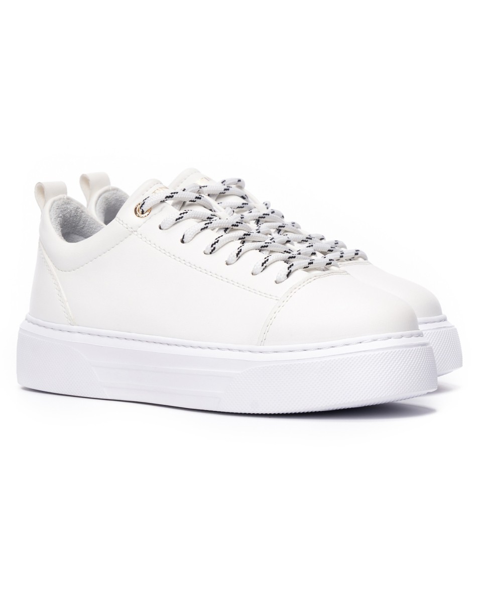 Zapatillas Blancas Limpias de Caña Baja | Martin Valen 2