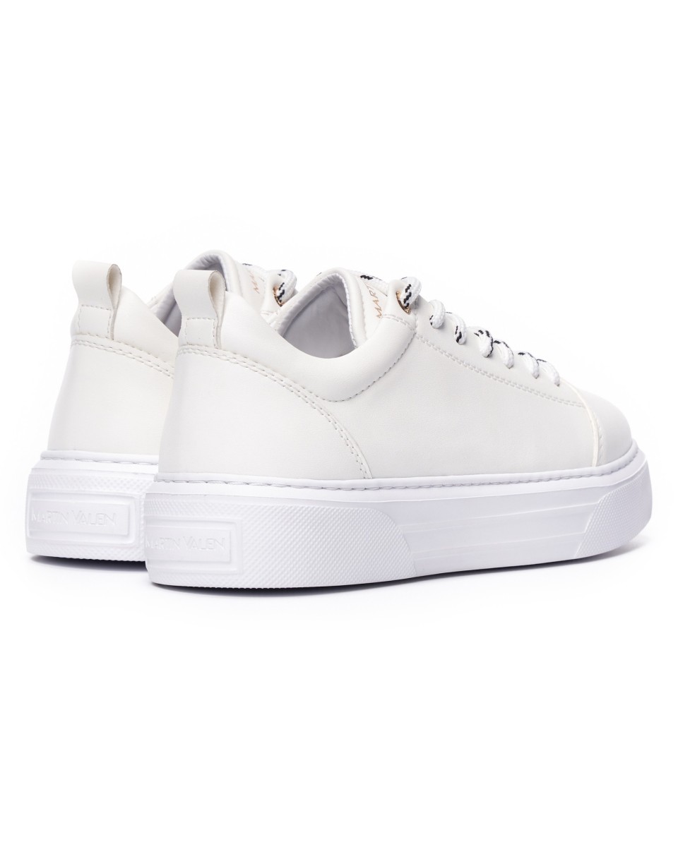 Zapatillas Blancas Limpias de Caña Baja | Martin Valen