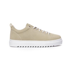 Baskets Basse Sneakers pour Hommes en Daim Beige | Martin Valen