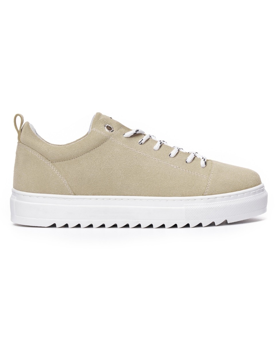 Zapatillas Bajas de Ante para Hombre en Beige | Martin Valen