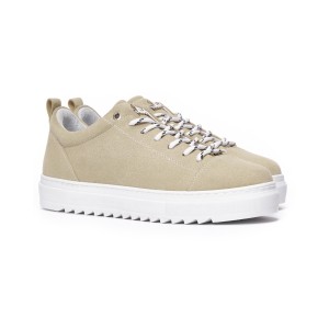 Baskets Basse Sneakers pour Hommes en Daim Beige | Martin Valen