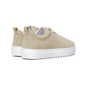 Baskets Basse Sneakers pour Hommes en Daim Beige | Martin Valen