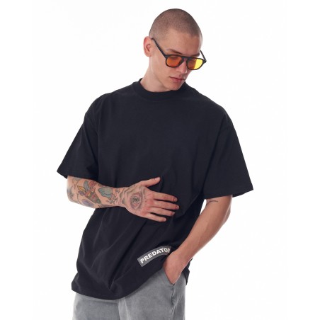 Camiseta preta grande com estampa de caveira masculina | Martin Valen