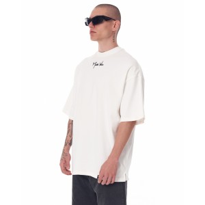 Uomo T-shirt Oversize Bianca Martin Valen Stampata in 3D | Martin Valen