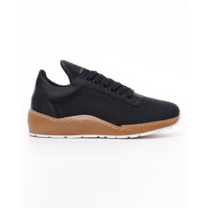Men’s Dual Tone Chunky Trainers Shoes in Black