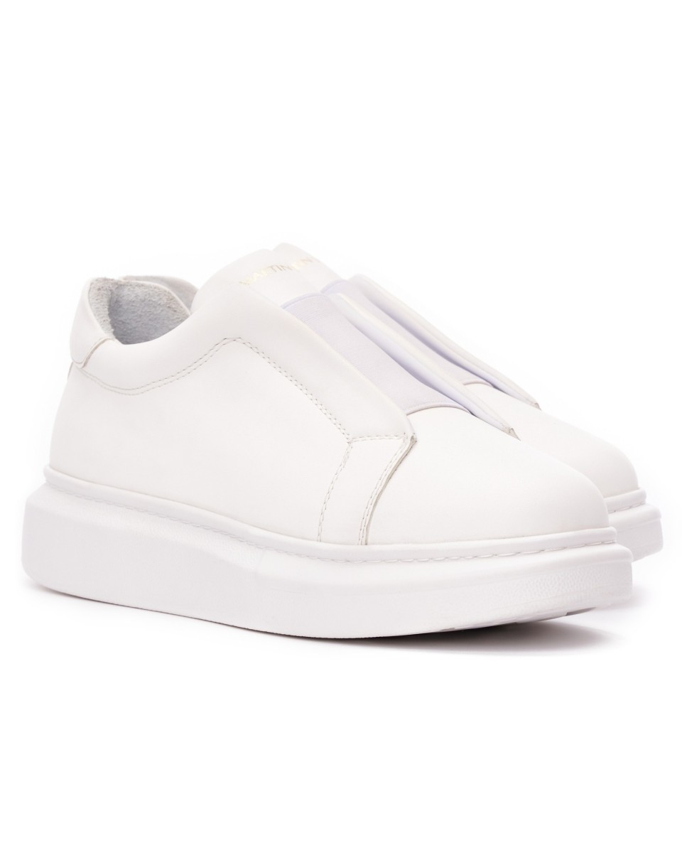 Herren Slip On Sneakers Schuhe in Weiss | Martin Valen 2