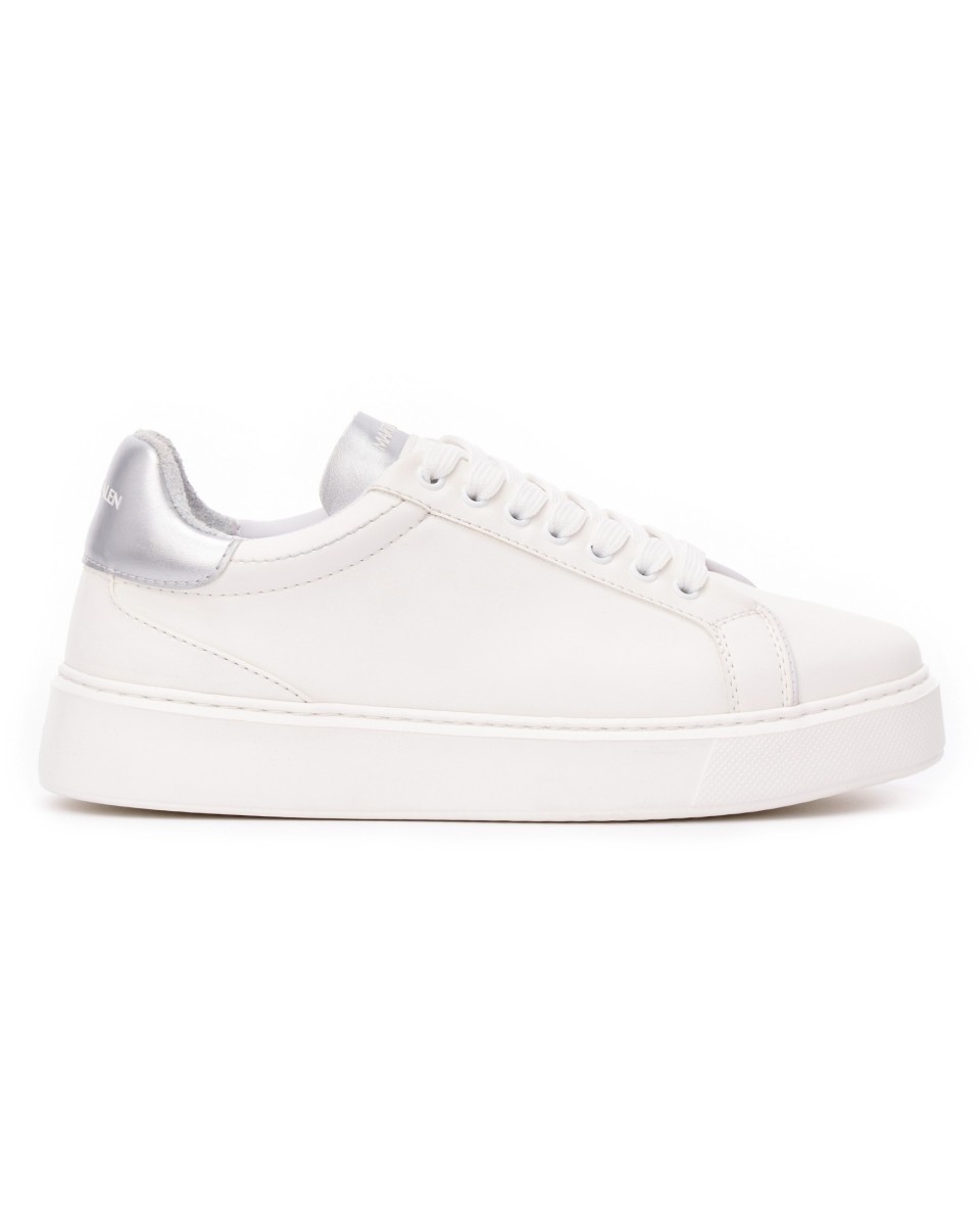 Lässige Herren-Sneaker Iconic Weiß-Grau