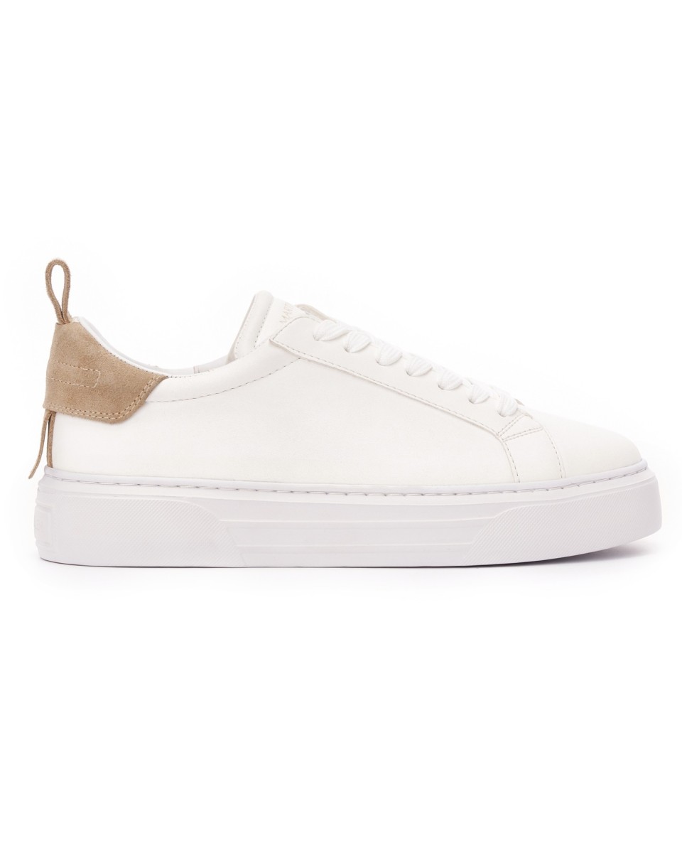 Bobe Suede Belted New Sneakers White Beige 2
