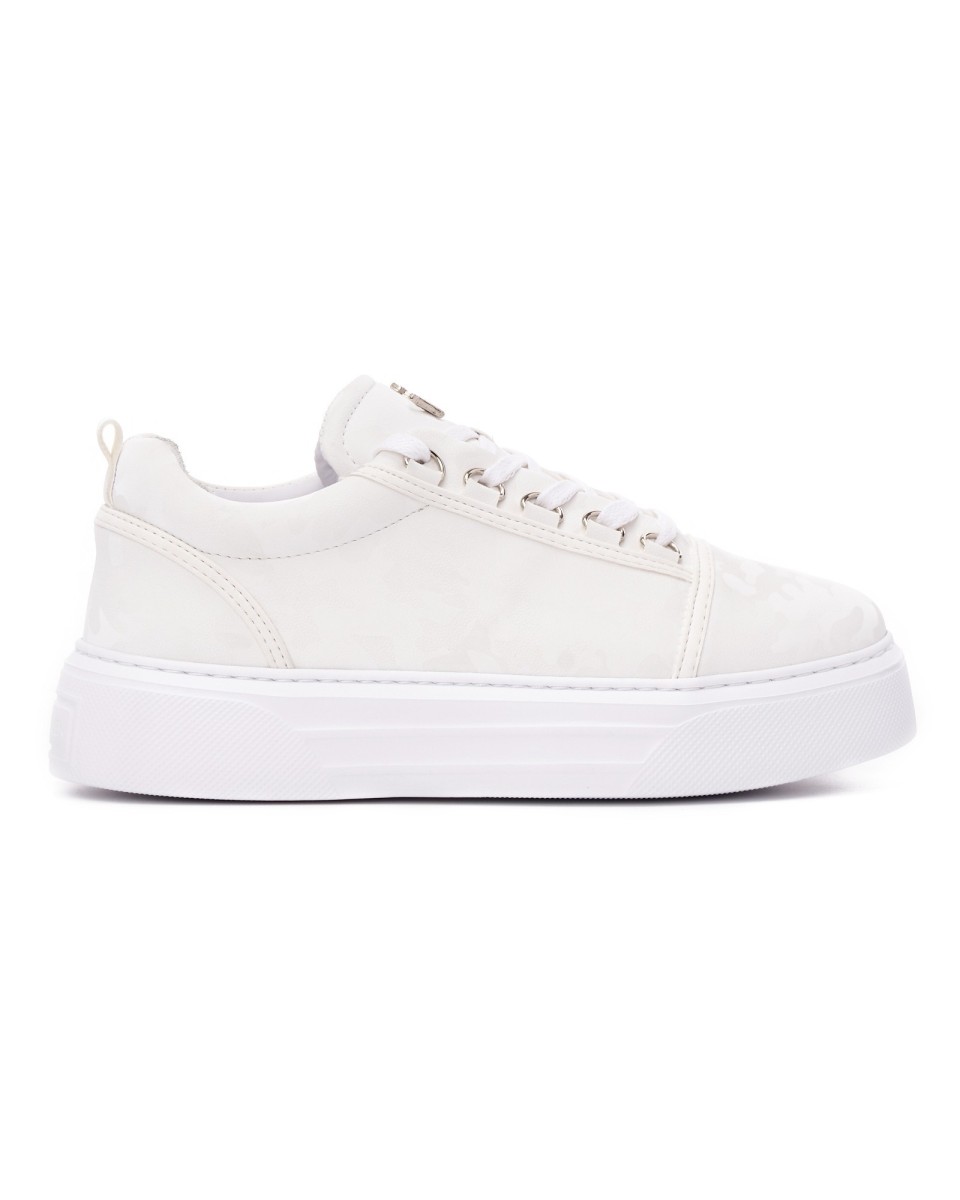 Hombre Zapatillas Bajas Diseñador Sneakers Coronado Camuflaje Blanco | Martin Valen