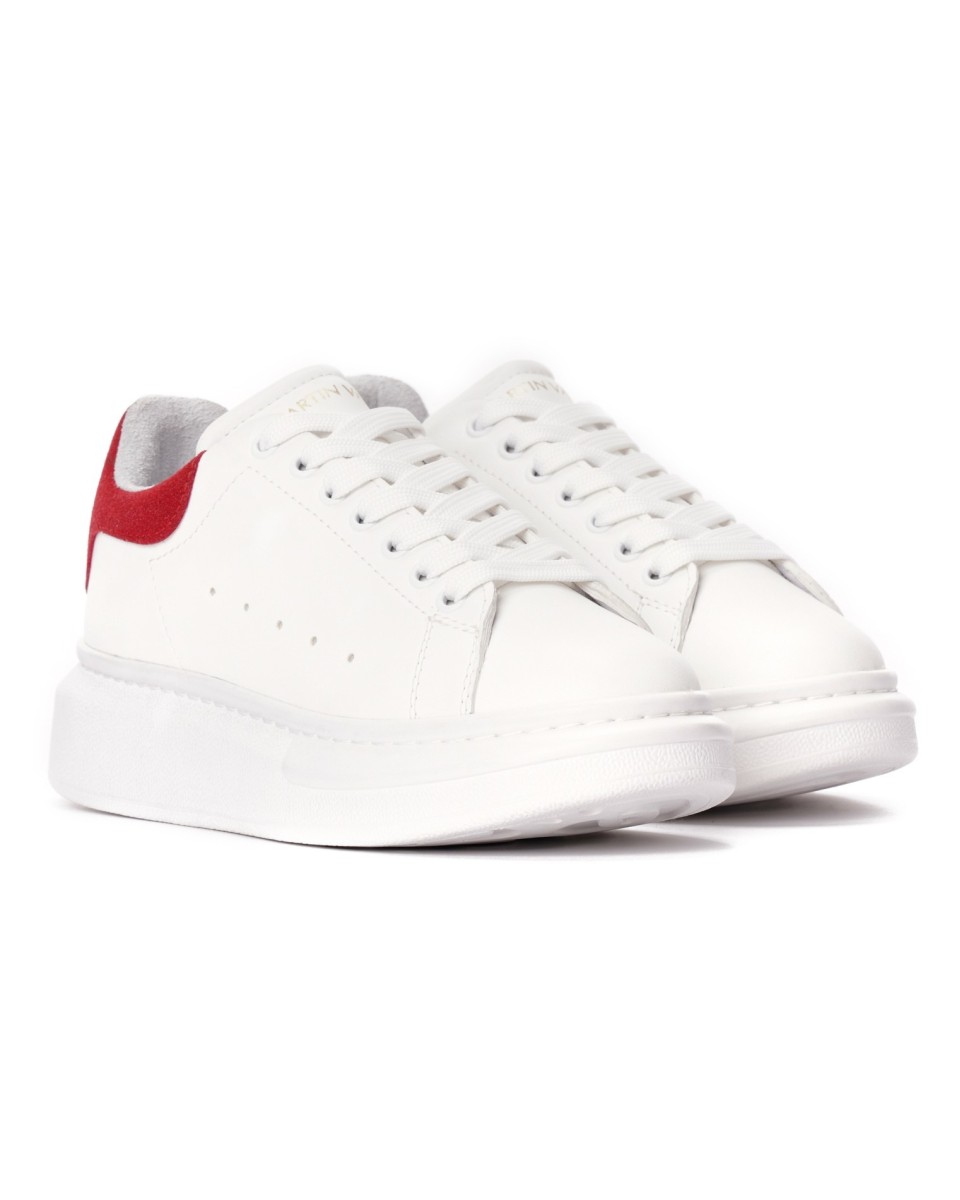 Martin Valen Women’s Chunky Sneakers in White and Red | Martin Valen 2