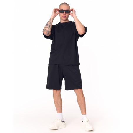 Ensemble Short Oversize En Tissu Léger Noir Homme | Martin Valen