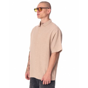 Herenhemd In Linnen Oversized Beige | Martin Valen
