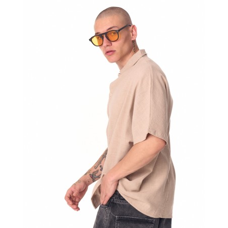 Herenhemd In Linnen Oversized Beige | Martin Valen