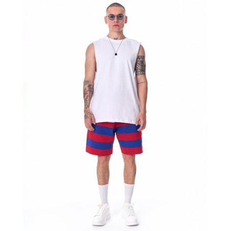 Heren Wie Vergeet zal Genezen Fleece Sportshort Rood | Martin Valen