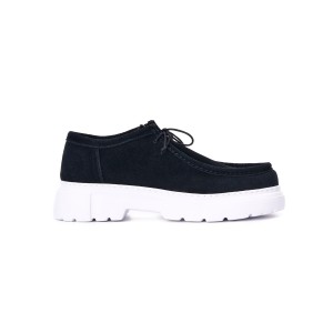 Herren Komfort Hochsohle Loafer aus Echtem Leder in Schwarz