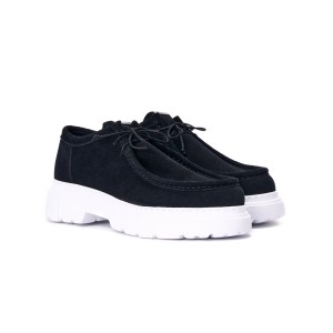 Schwarze Herren-Loafer mit Hoher Sohle