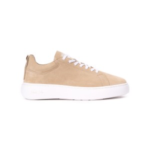 Moxie Baskets Décontractées en Cuir Véritable Beige pour Hommes