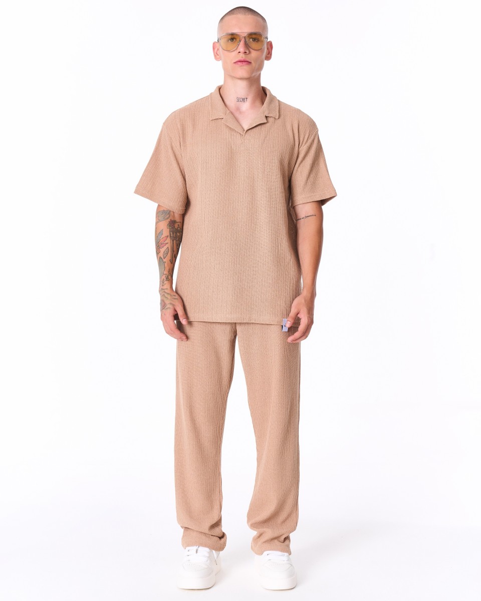 Beige Breeze Fit Herren-Trainingsanzug | Martin Valen