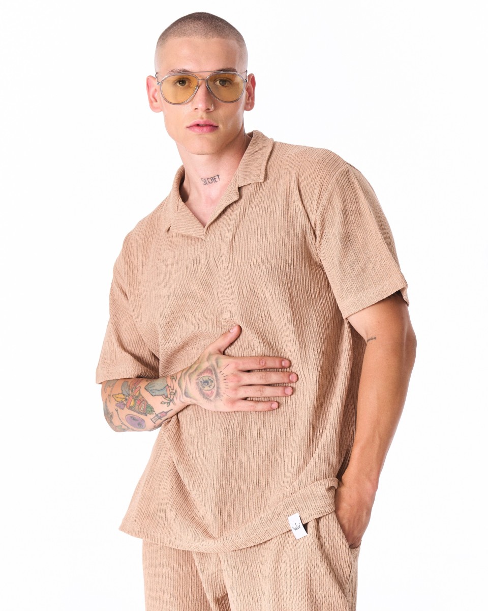 Breeze Fit Men's Tracksuit in Beige | Martin Valen