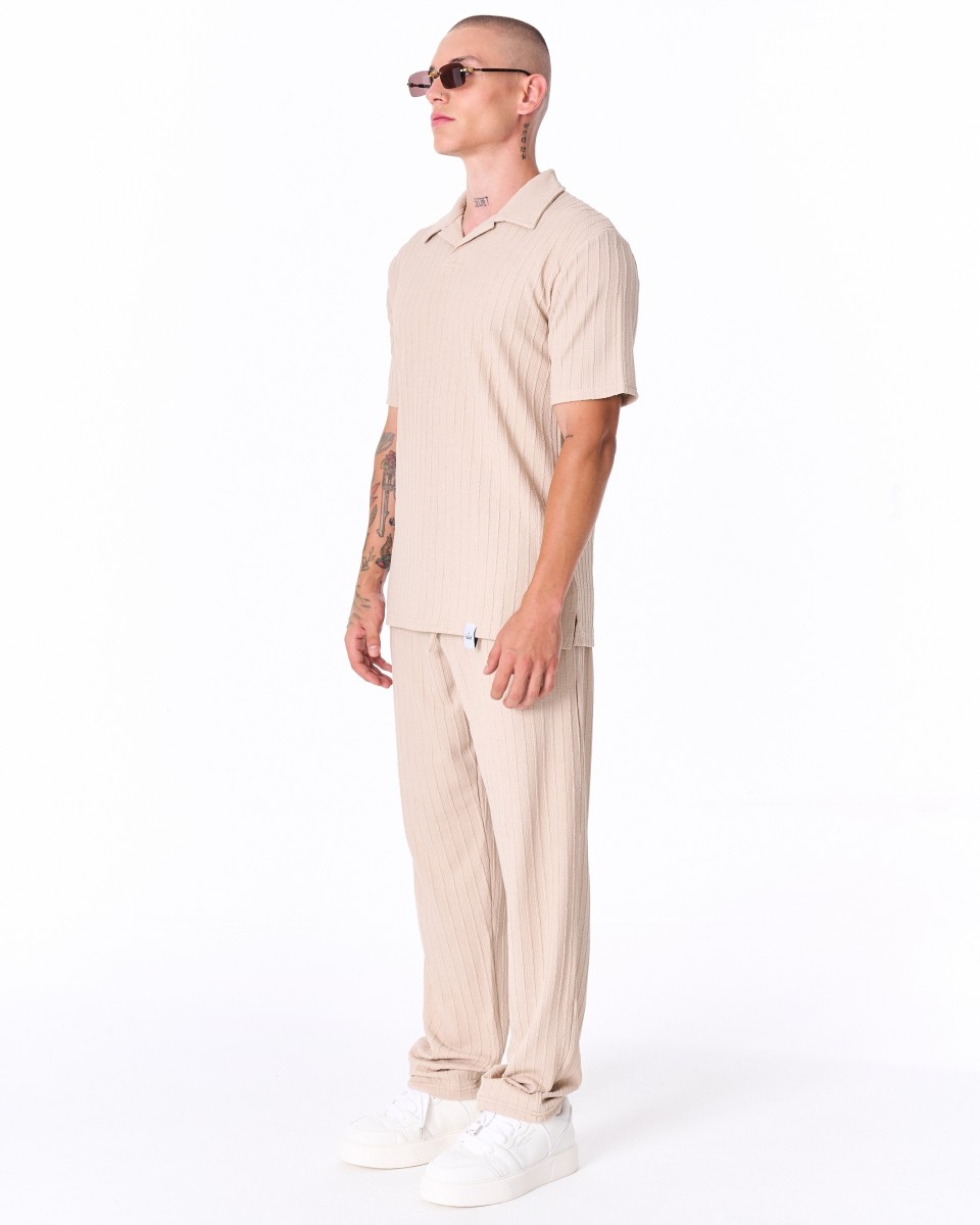 Breeze Fit Men's Tracksuit in Cream | Martin Valen
