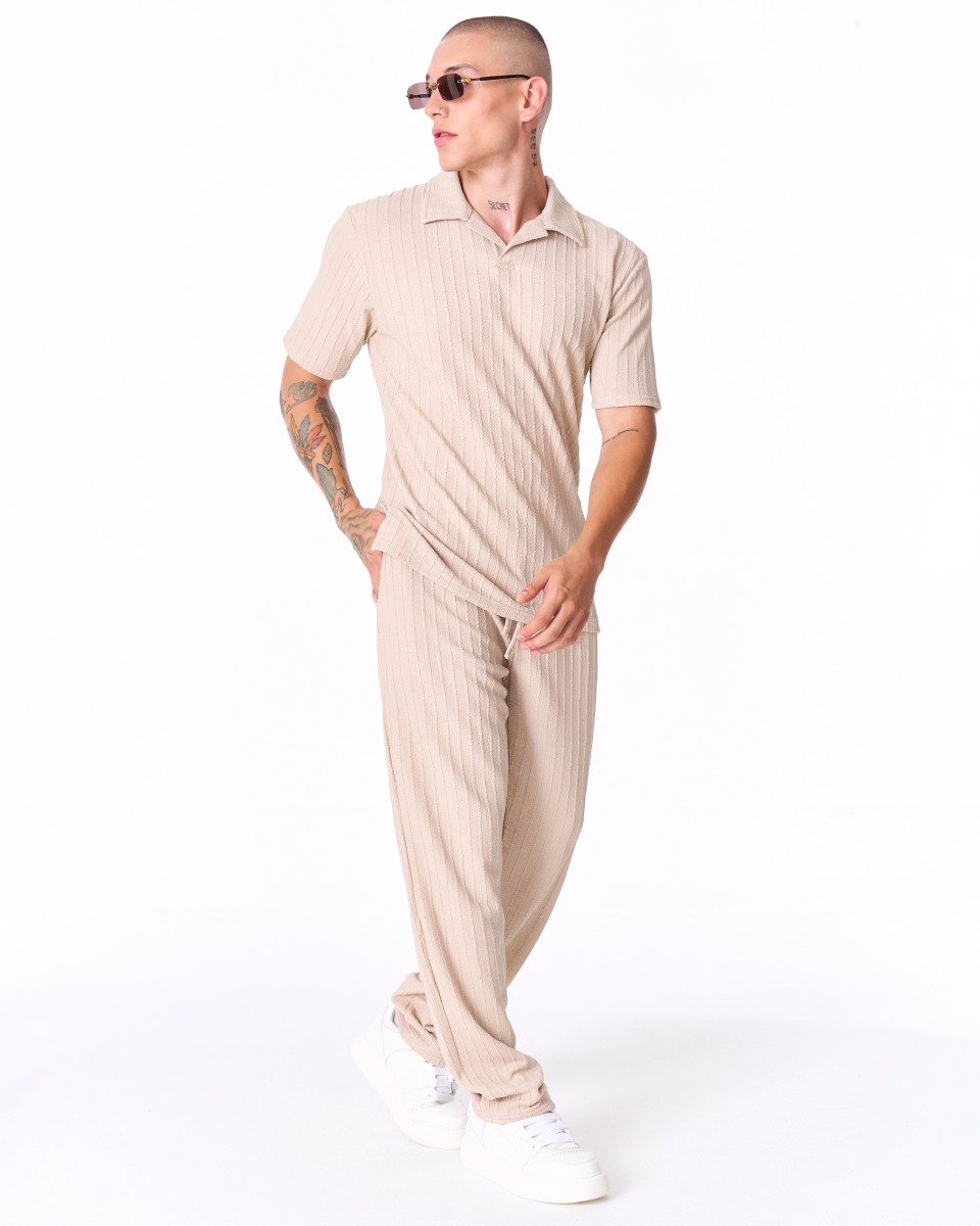 Breeze Fit Men's Tracksuit in Cream | Martin Valen