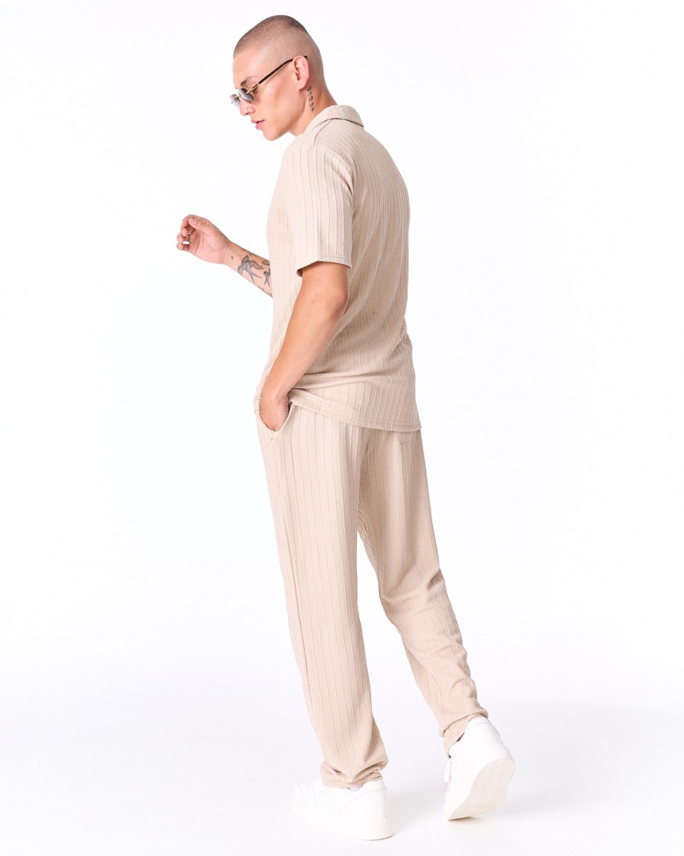 Breeze Fit Men's Tracksuit in Cream | Martin Valen