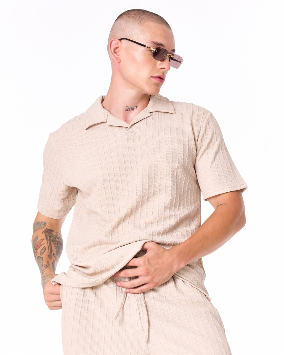 Breeze Fit Men's Tracksuit in Cream | Martin Valen