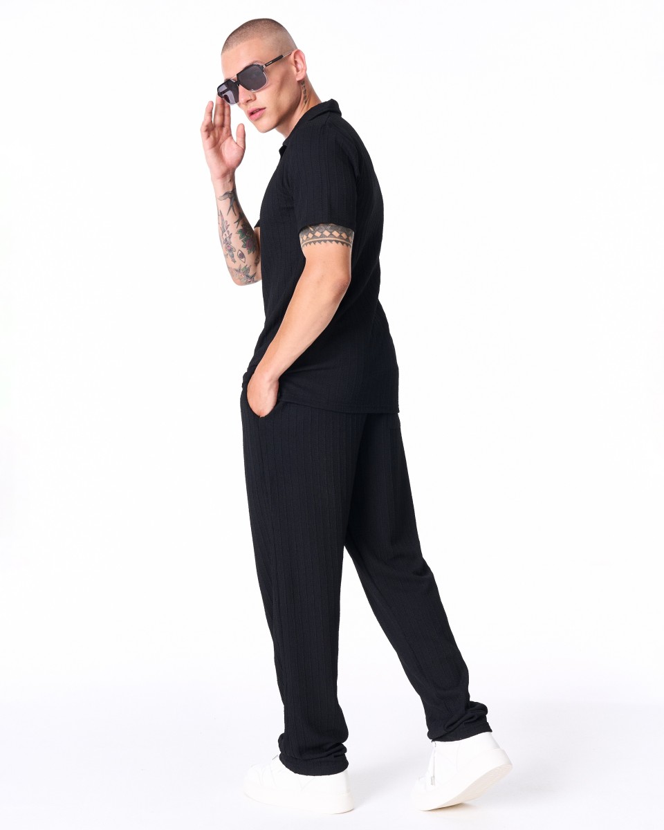 Breeze Fit Men's Tracksuit in Black | Martin Valen