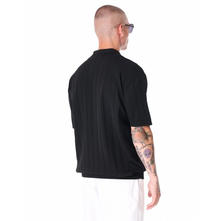 T-shirt Oversize Uomo Old Money Nera | Martin Valen