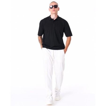 Camiseta Oversize Hombre Old Money Negra | Martin Valen