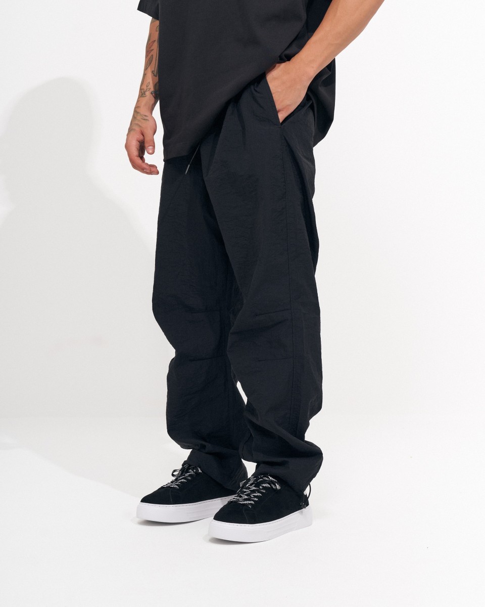 Schwarze Baggy-Hose für Herren | Martin Valen