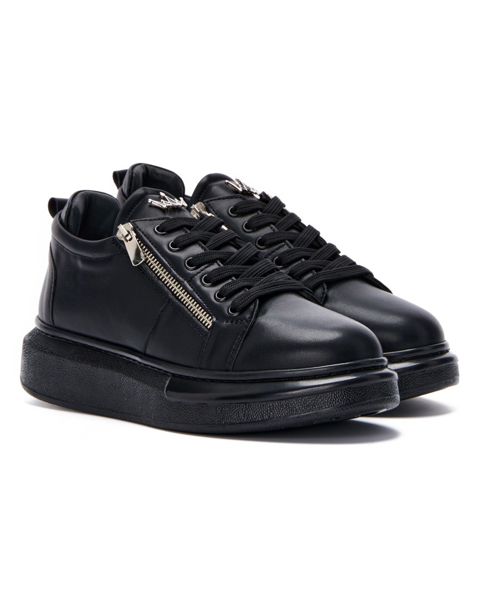 Sneakers Plataforma Designer Zip Basket Preto | Martin Valen 2