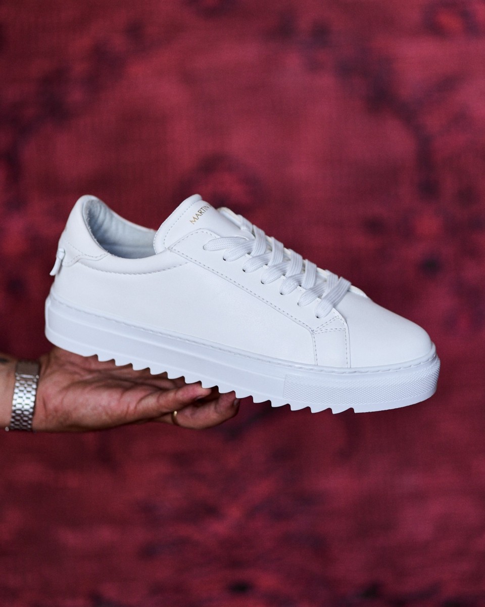 Heren Low Top Sneakers Schoenen Wit | Martin Valen