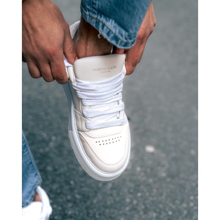 Zapatillas Altas Bicolor para Hombres en Blanco | Martin Valen