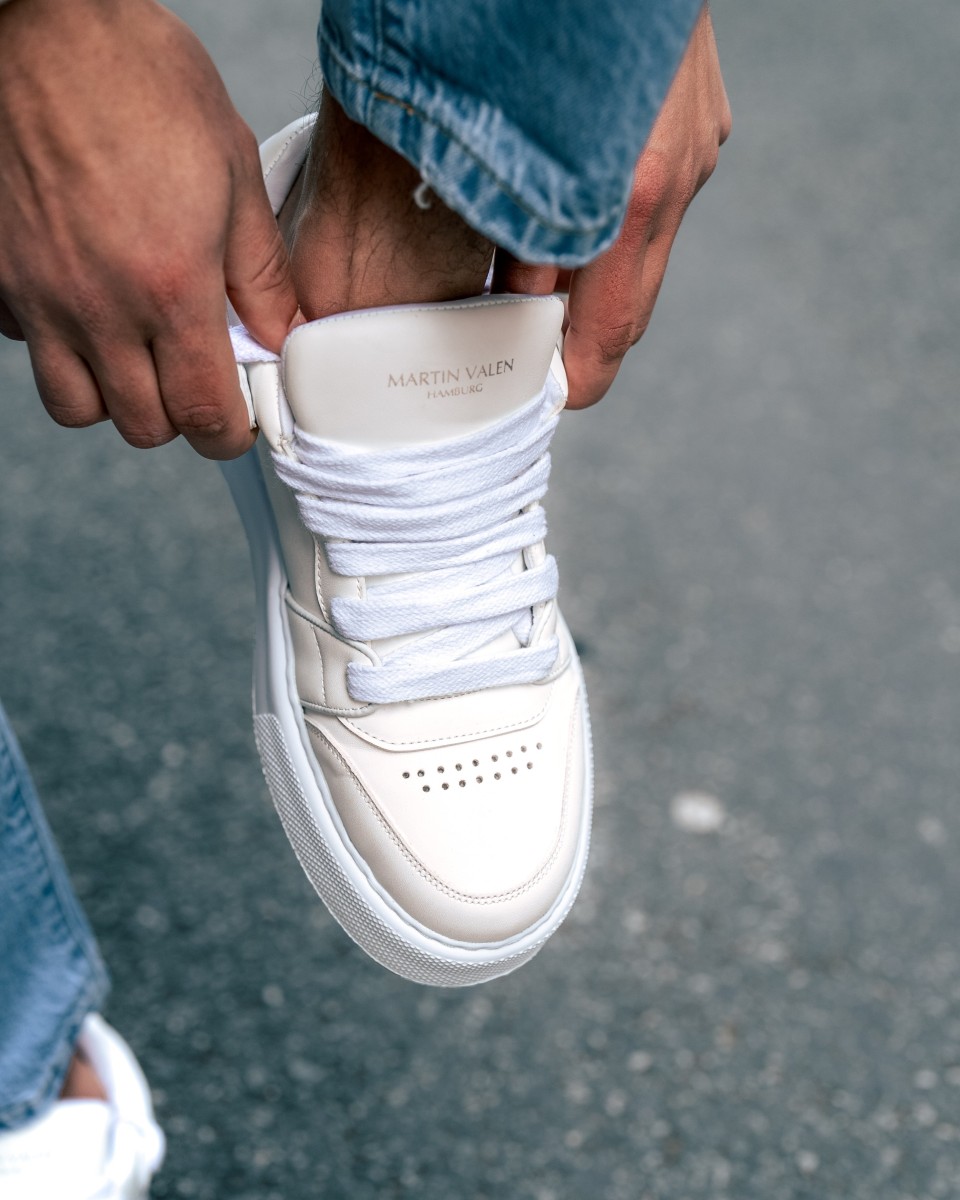 Zapatillas Altas Bicolor para Hombres en Blanco | Martin Valen