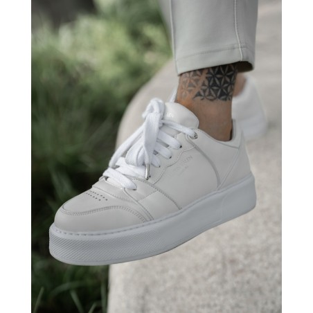 Zapatillas Altas Bicolor para Hombres en Blanco | Martin Valen