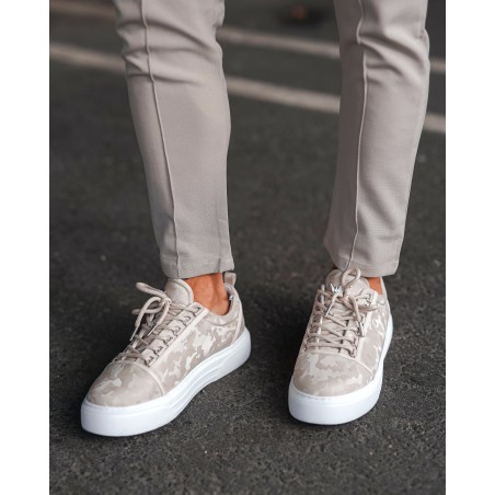 Zapatillas Bajas para Hombre Sneakers Corona Camuflaje Crema | Martin Valen
