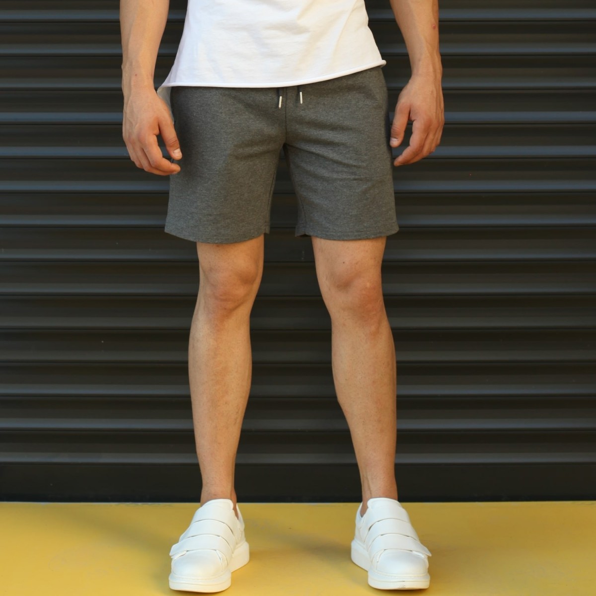 Men's Basic Fleece Sport Shorts In Gray